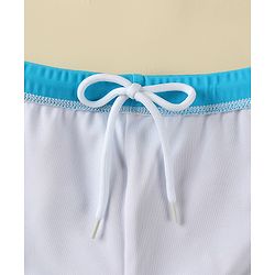 Babyhug Swimming Trunk With Dino Print - Light Blue