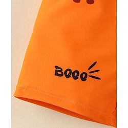 Babyhug Swimming Trunk With Giraffe Print - Orange