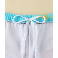 Babyhug Swimming Trunk With Dino Print - Light Blue