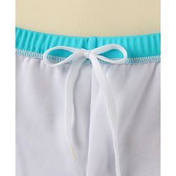 Babyhug Swimming Trunk With Space Theme Print - Light Blue