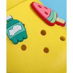 Cute Walk by Babyhug Back Strap Clousre Clogs With Ice Cream Applique - Yellow