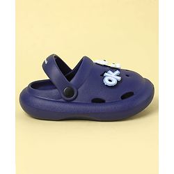 Cute Walk by Babyhug Clogs With Back Strap Closure & Kitty  Applique - Purple