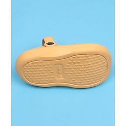Cute Walk by Babyhug Back Strap Clousre Clogs With Rocket & UFO Applique - Mustard