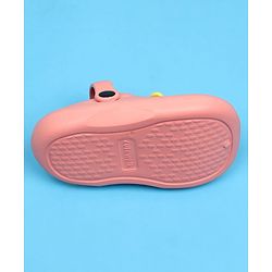 Cute Walk by Babyhug Back Strap Closure Clogs With Floral Applique - Pink