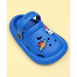 Cute Walk by Babyhug Back Strap Closure Clogs With Space Theme Applique - Blue