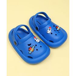 Cute Walk by Babyhug Back Strap Closure Clogs With Space Theme Applique - Blue
