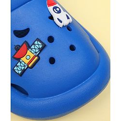 Cute Walk by Babyhug Back Strap Closure Clogs With Space Theme Applique - Blue
