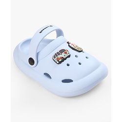Cute Walk by Babyhug Back Strap Clogs With Applique - Light Blue