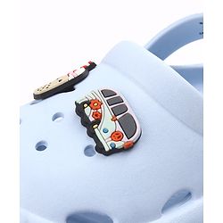 Cute Walk by Babyhug Back Strap Clogs With Applique - Light Blue