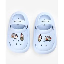 Cute Walk by Babyhug Back Strap Clogs With Applique - Light Blue