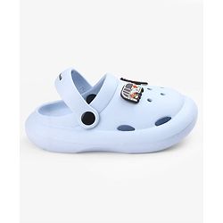 Cute Walk by Babyhug Back Strap Clogs With Applique - Light Blue