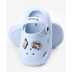 Cute Walk by Babyhug Back Strap Clogs With Applique - Light Blue