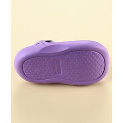 Cute Walk by Babyhug Slip On Clogs With Floral & Bow Applique - Purple