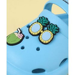 Cute Walk by Babyhug Back Strap Clogs with Fruit Applique - Blue