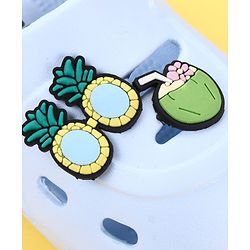 Cute Walk by Babyhug Clogs with Pineapple Applique & Back Strap - Light Blue