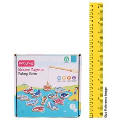 Babyhug Wooden Magnetic Fishing Game Toy - Multicolour | 18 Sea Animals  & 1 Road | Educational And Interactive Activity Toy | BIS Certified