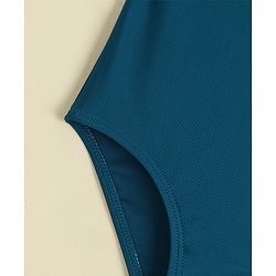 Babyhug Sleeveless V Cut Swimsuit - Blue