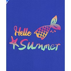 Babyhug Full Sleeves Printed V Cut Swimsuit - Black