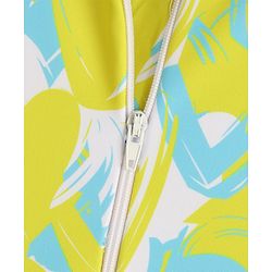 Babyhug Full Sleeves Legged Swimsuit With Abstract Print - Yellow