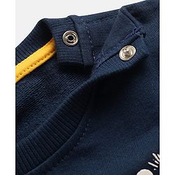 Babyhug 100% Cotton Knit Full Sleeves Striped & Text Printed Sweatshirt Pack Of 2 - Multicolour