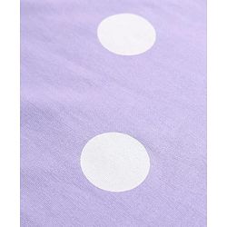 Babyhug 100% Cotton Single Jersey Knit Half Sleeves Top & Shorts Co-ord Set with Bunny Sling Bag & Polka Dot Print - Lilac