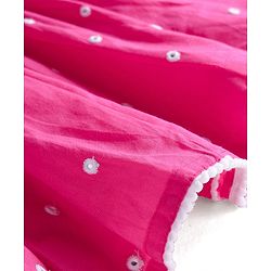 Babyhug Cotton Woven Full Sleeves Embriodered Kurta Pallazo Set With Dupatta - Pink