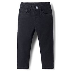 Babyhug Cotton Denim Full Length Washed Jeans With Stretch - Dark Blue