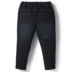 Babyhug Denim Full Length Washed Jeans with Stretch - Navy Blue
