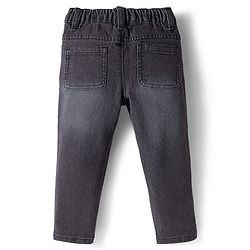 Babyhug Denim Full Length Washed Jeans with Stretch - Navy Blue