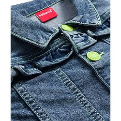 Babyhug Full Sleeves Denim Jacket with Pockets - Blue