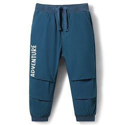 Babyhug Cotton Woven Full Length Jogger With Adventure Print - Rust Orange