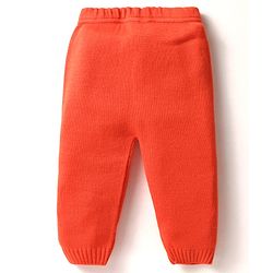 Babyhug Knit Full Sleeves Sweater Set With Stripe Design - Red & Blue