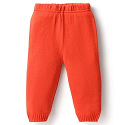 Babyhug Knit Full Sleeves Sweater Set With Stripe Design - Red & Blue