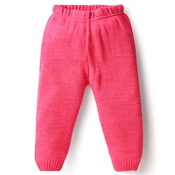 Babyhug Knit Full Sleeves Sweater Set With Butterfly Design - Pink