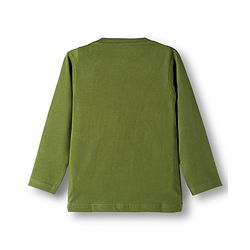 Babyhug Cotton Knit Full Sleeves Night Suit With Tiger Print - Green