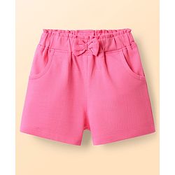 Babyhug Single Jersey Knit  Sleeveless Top & Shorts Set With Floral Print - Dark Pink & White