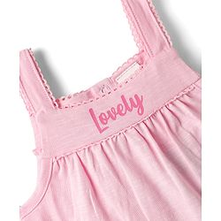 Babyhug Single Jersey Knit Sleeveless Top & Short Set With Floral Print - Pink