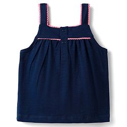 Babyhug Single Jersey Knit Sleeveless Top & Shorts Set With Floral Print - Navy Blue