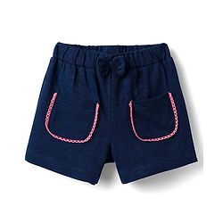 Babyhug Single Jersey Knit Sleeveless Top & Shorts Set With Floral Print - Navy Blue