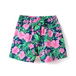 Babyhug Single Jersey Knit Sleeveless Top & Shorts Set With Floral Print - Pink