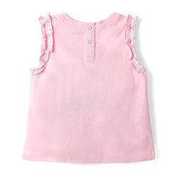 Babyhug Single Jersey Knit Sleeveless Top & Shorts Set With Floral Print - Pink