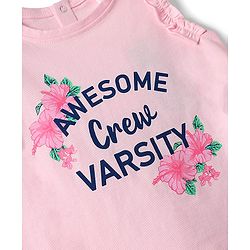 Babyhug Single Jersey Knit Sleeveless Top & Shorts Set With Floral Print - Pink