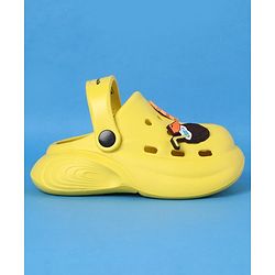 Cute Walk by Babyhug Clogs With Back Strap Closure & Sun Applique - Yellow