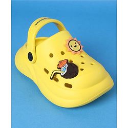 Cute Walk by Babyhug Clogs With Back Strap Closure & Sun Applique - Yellow