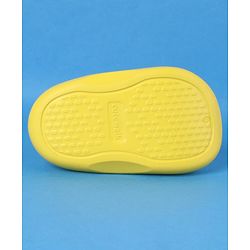 Cute Walk by Babyhug Clogs With Back Strap Closure & Car Applique - Yellow