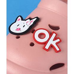 Cute Walk by Babyhug Clogs With Back Strap Closure & Kitten Applique - Pink
