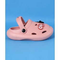 Cute Walk by Babyhug Clogs With Back Strap Closure & Kitten Applique - Pink
