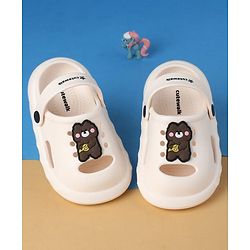 Cute Walk by Babyhug Clogs with Back Strap & Applique - White
