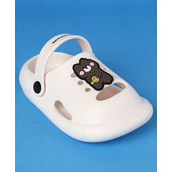 Cute Walk by Babyhug Clogs with Back Strap & Applique - White