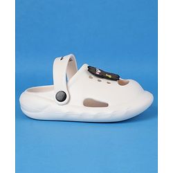 Cute Walk by Babyhug Clogs with Back Strap & Applique - White
